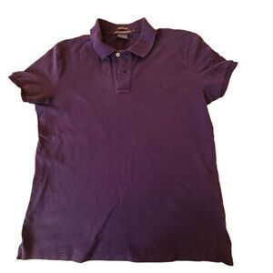 Ralph Lauren Golf Womens Navy Blue Short Sleeve Logo Polo Shirt Large